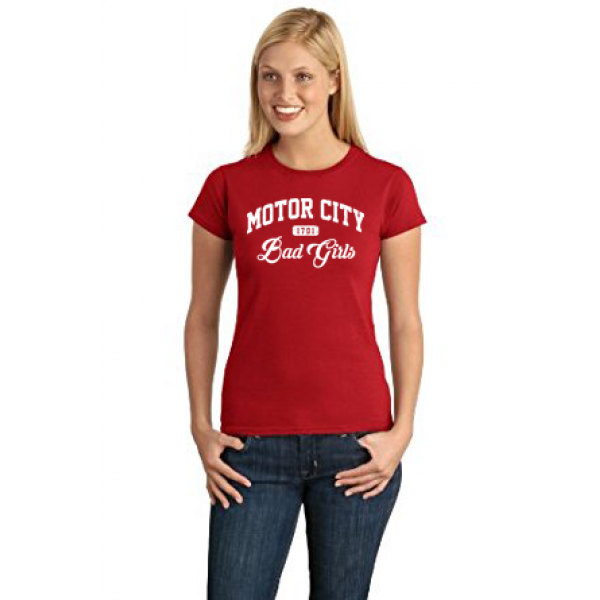 Motor City Bad Girls Red White T-Shirt
